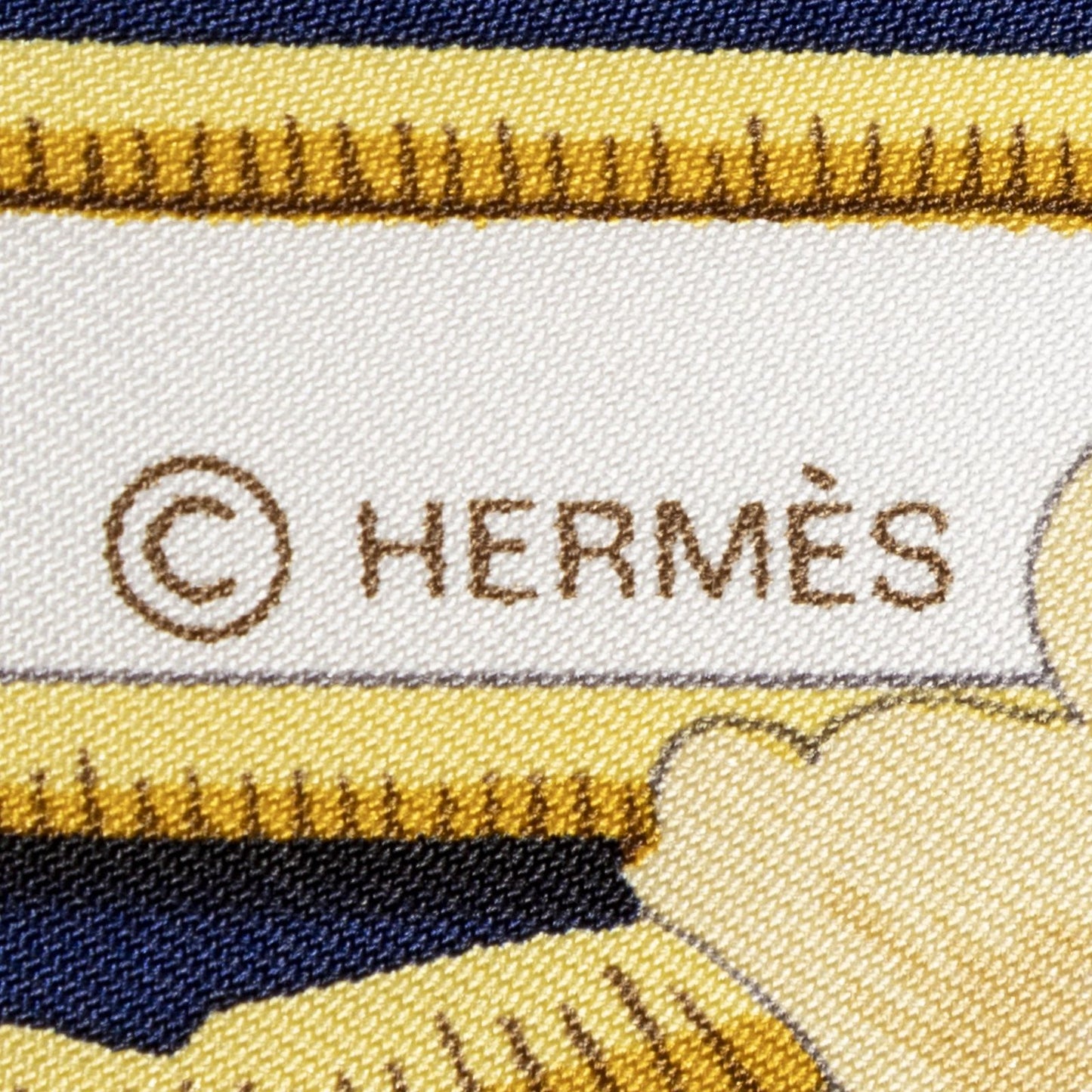 Hermes Scarf Navy Twillsilk — view 4