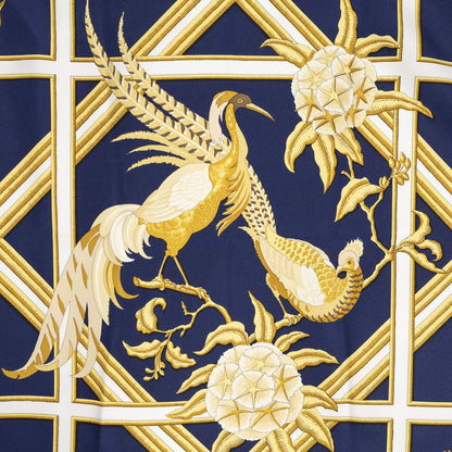 Hermes Scarf Navy Twillsilk — view 3