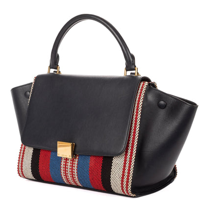 Celine Small navy Red White Stripecanvas Shoulder — view 2