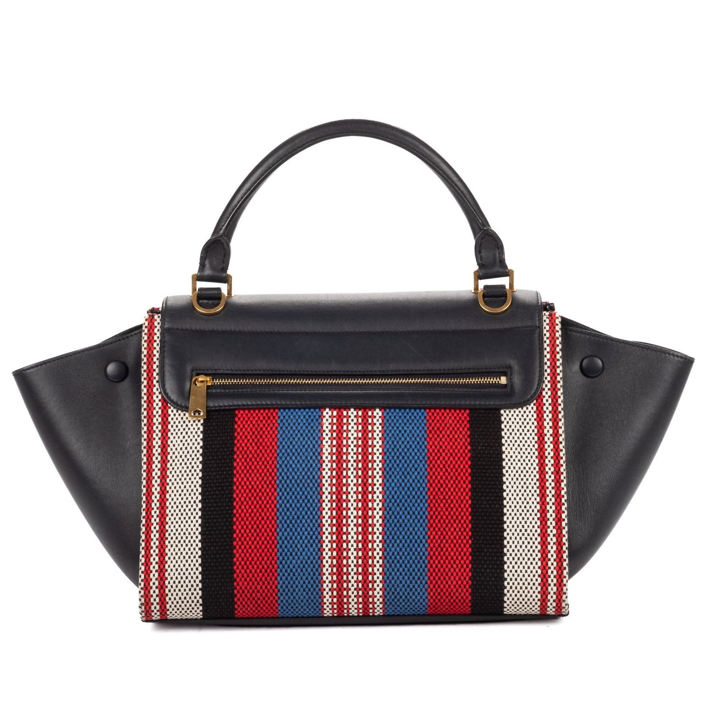 Celine Small navy Red White Stripecanvas Shoulder — view 5