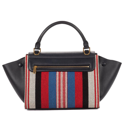 Celine Small navy Red White Stripecanvas Shoulder — view 5