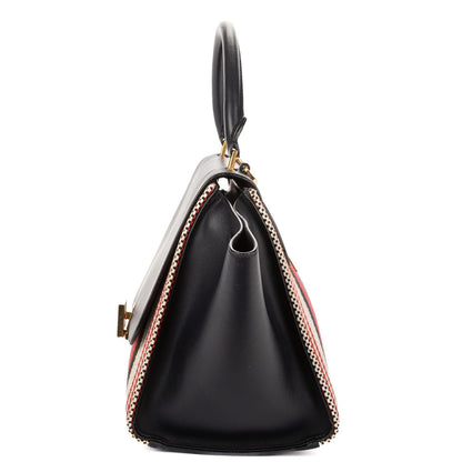Celine Small navy Red White Stripecanvas Shoulder — view 3