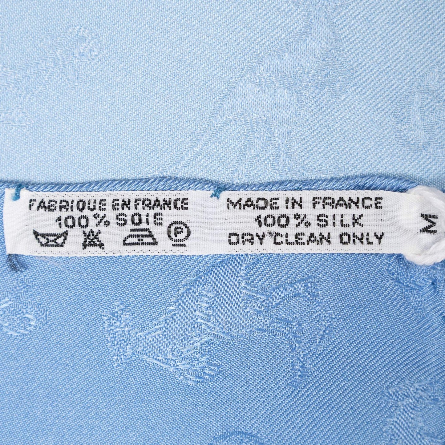 Hermes Scarf Light Blue Green Beige 100% Jacquardsilk — view 5
