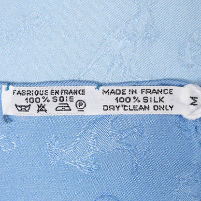 Hermes Scarf Light Blue Green Beige 100% Jacquardsilk — view 5