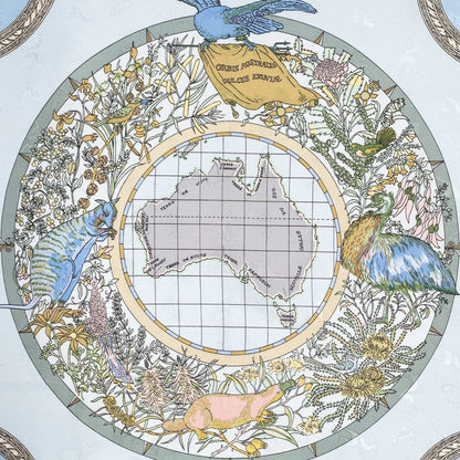 Hermes Scarf Light Blue Green Beige 100% Jacquardsilk — view 3