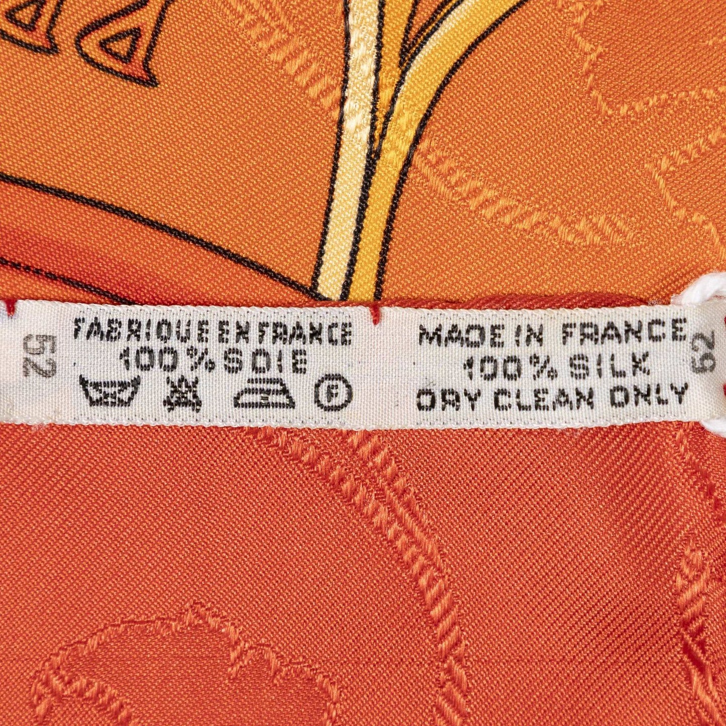 Hermes Scarf Orange Red Green 100% Jacquardsilk — view 5