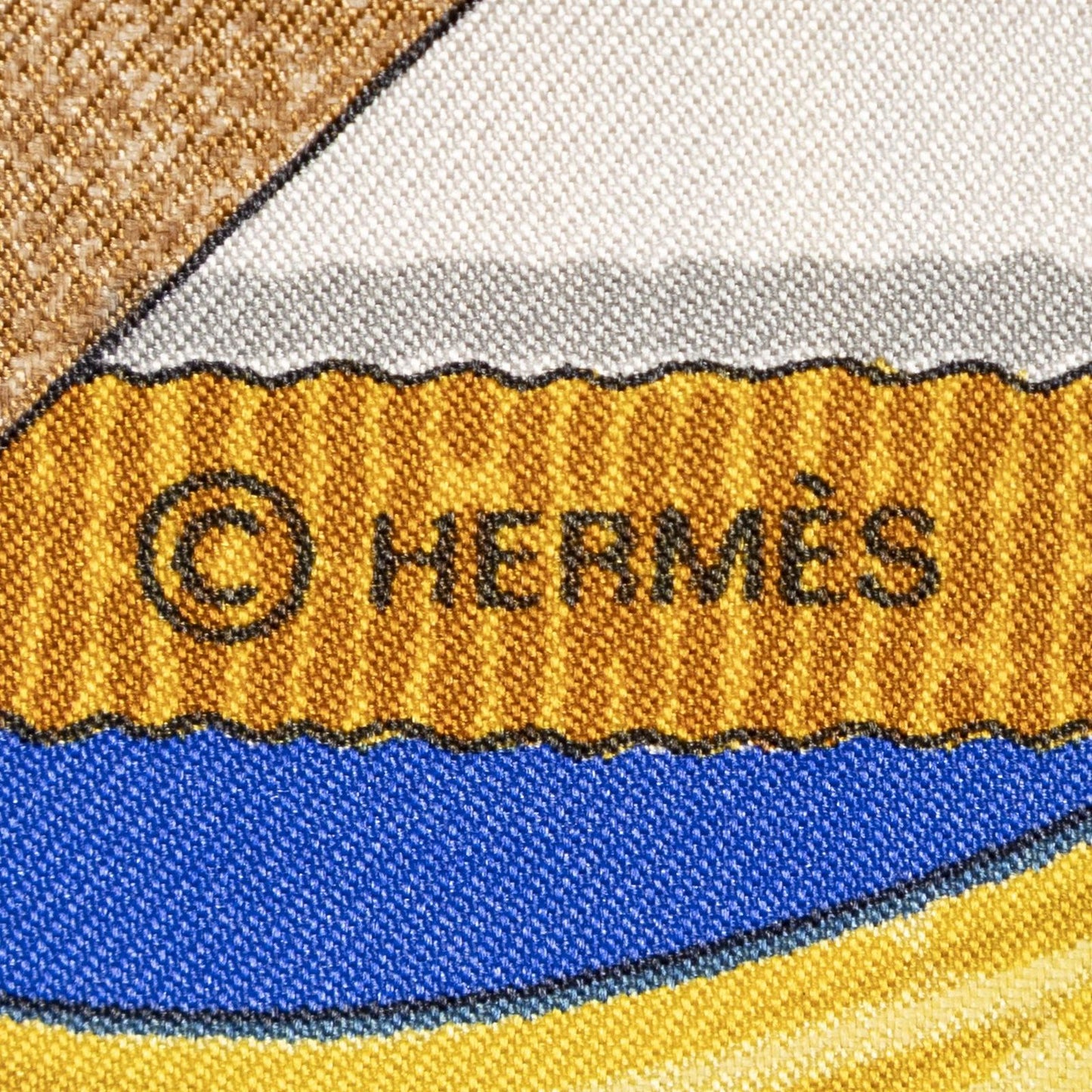 Hermes Scarf Blue Red Twillsilk — view 4