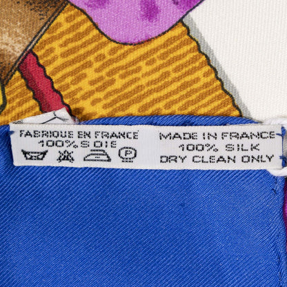 Hermes Scarf Blue Red Twillsilk — view 5