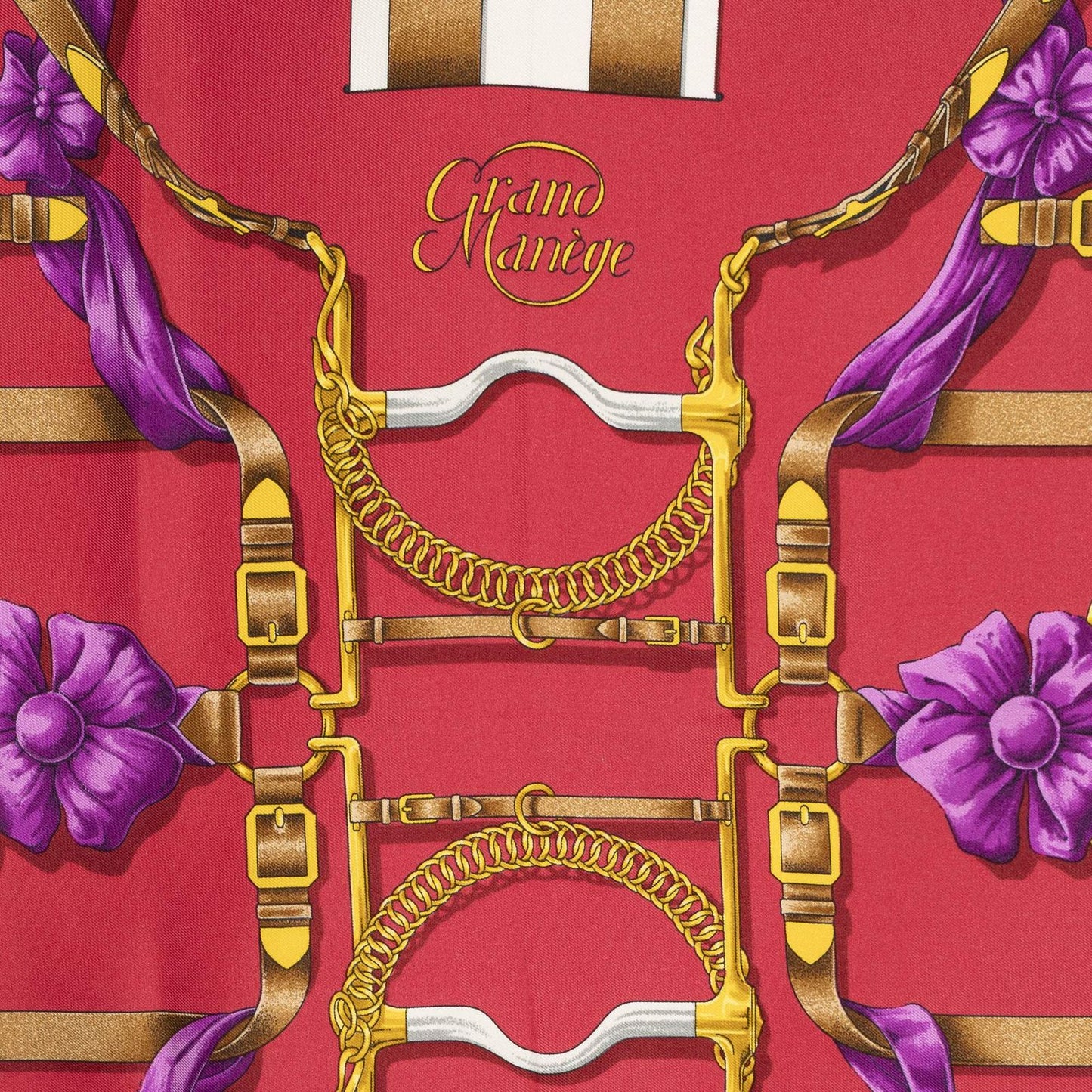 Hermes Scarf Blue Red Twillsilk — view 3