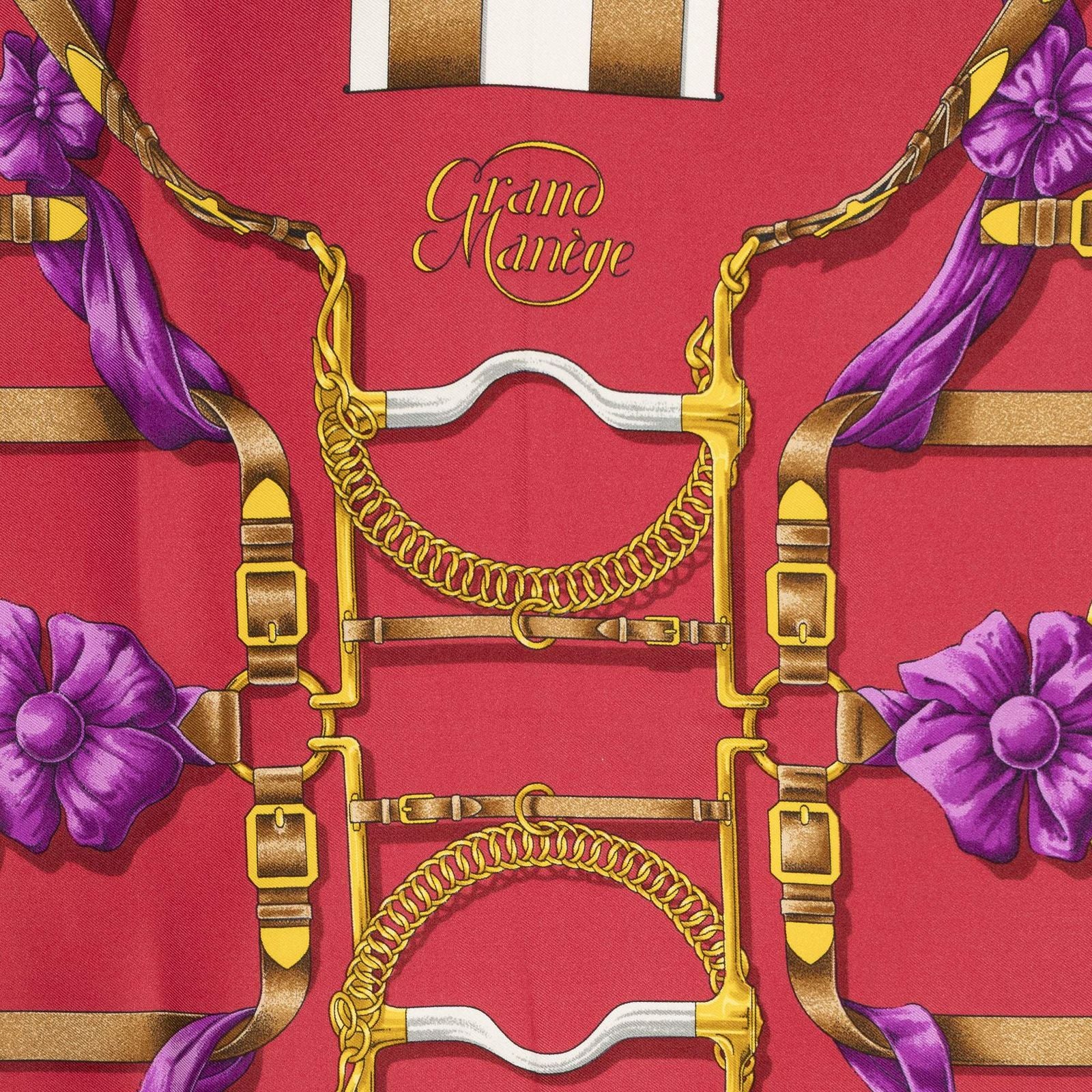 Hermes Scarf Blue Red Twillsilk — view 3