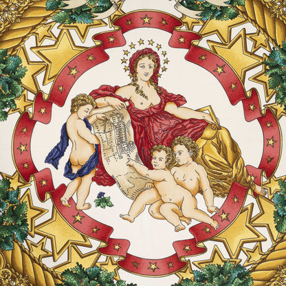 Hermes Scarf Navy Red 100% Gold Twill Silk — view 3