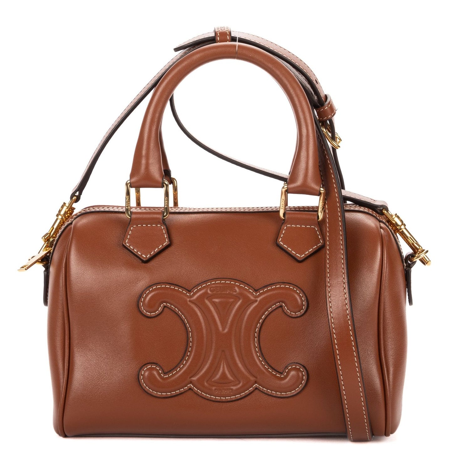 Celine Smallbostonbrown Smooth Calfskin Shoulder