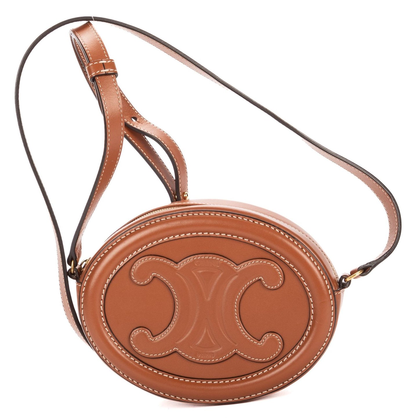 Celine Triomphe Cross Bodybrown Smooth Calfskin Crossbody — view 5