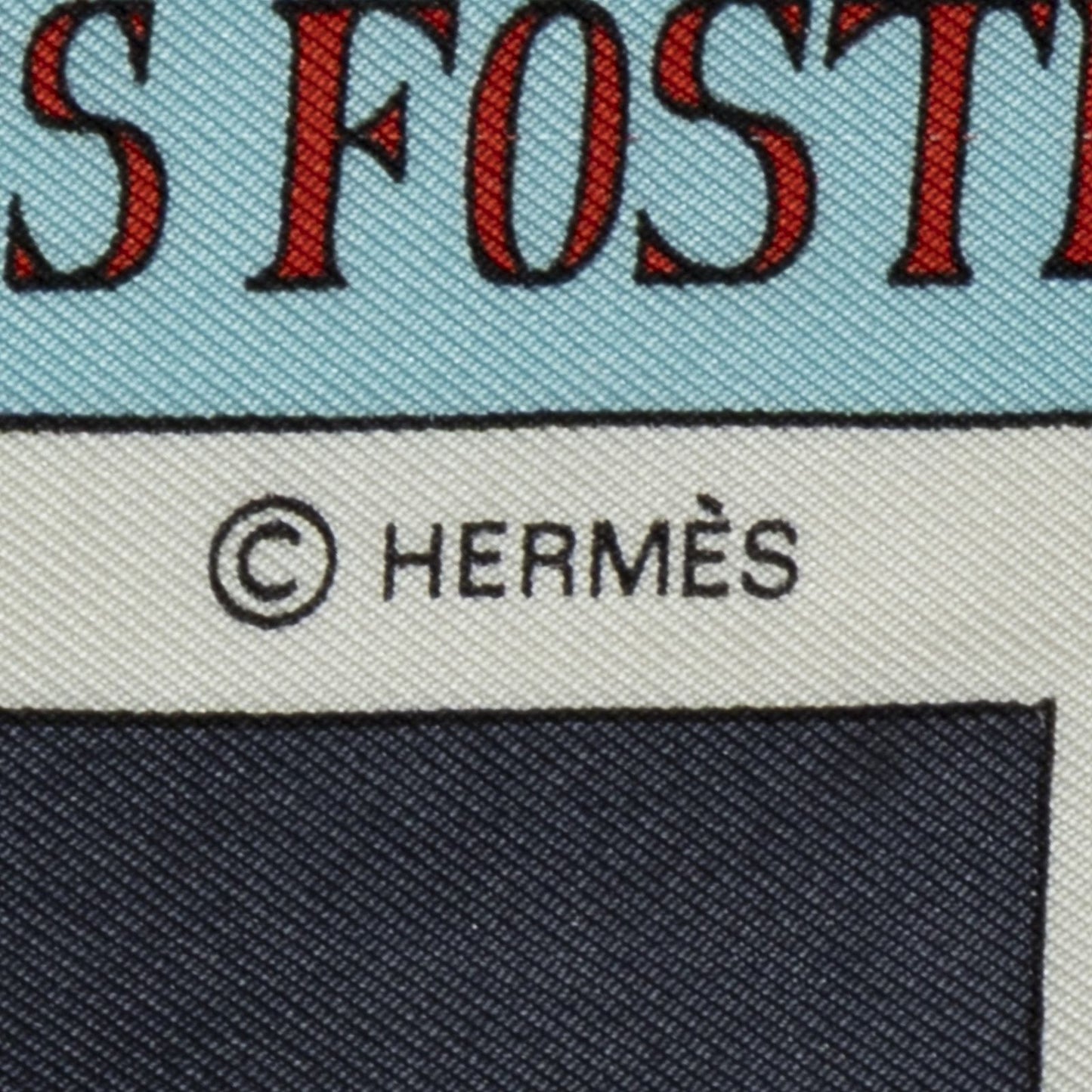 Hermes Scarf Light Blue Red Yellow 100% Twillsilk — view 4
