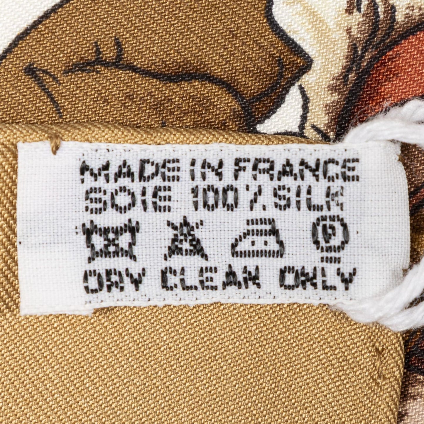 Hermes Scarf Tan Orange Twillsilk — view 5