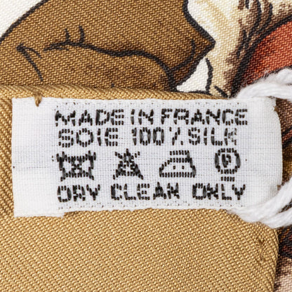 Hermes Scarf Tan Orange Twillsilk — view 5