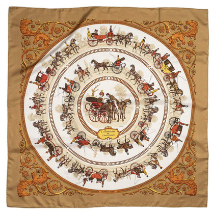 Hermes Scarf Tan Orange Twillsilk — view 2
