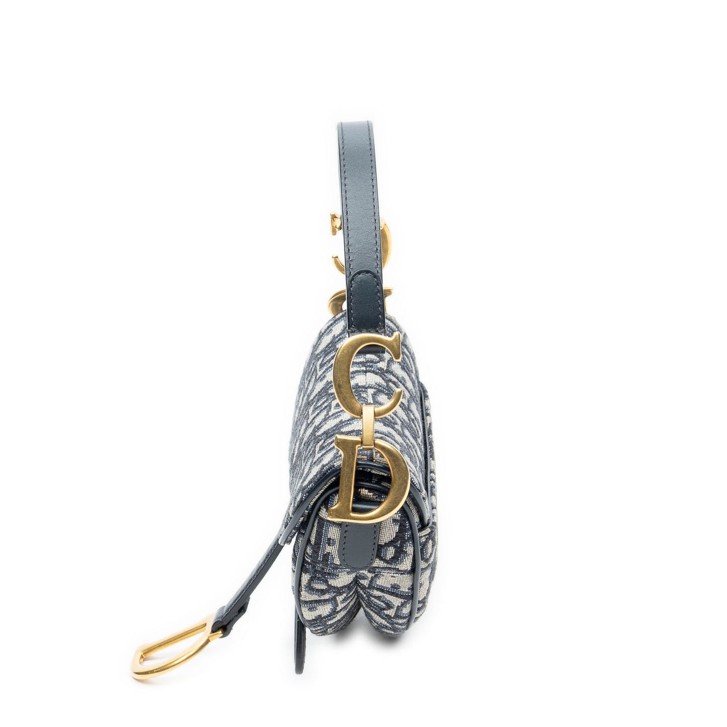 Dior Bag Navy Beige Oblique Jacquardcanvas — view 3