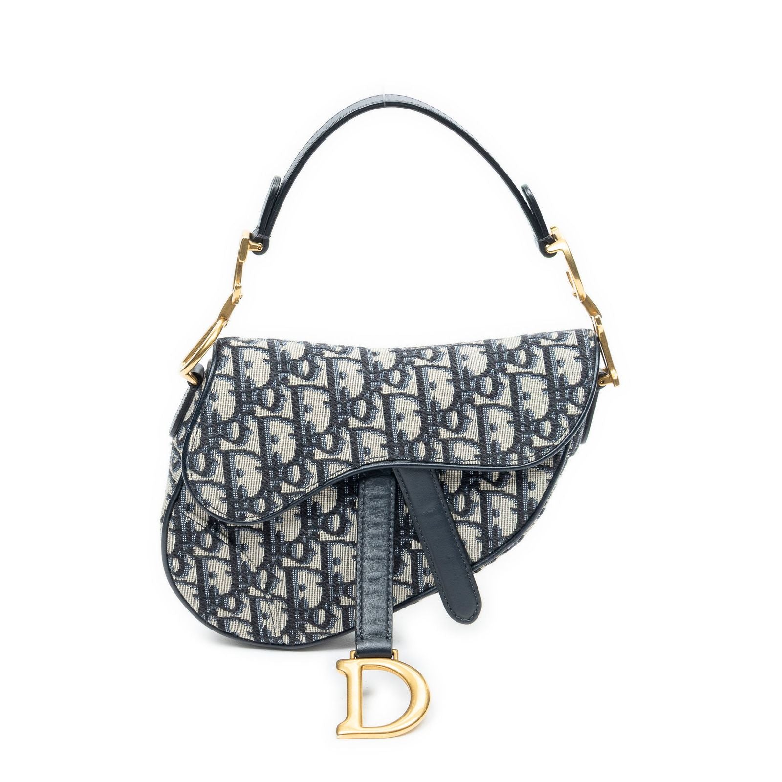 Dior Bag Navy Beige Oblique Jacquardcanvas