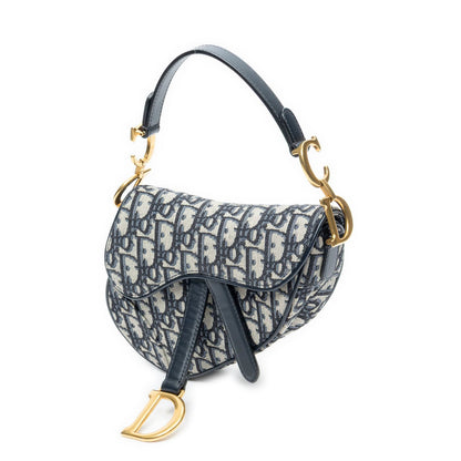 Dior Bag Navy Beige Oblique Jacquardcanvas — view 2