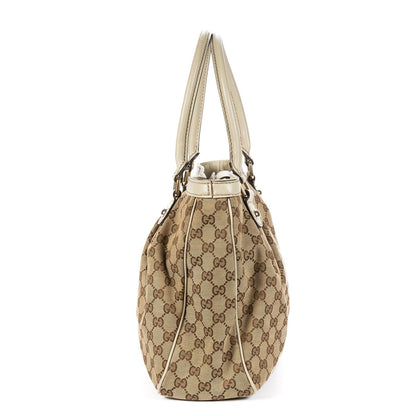 Gucci Mini Tote Beige Ivory GG Canvas — view 3