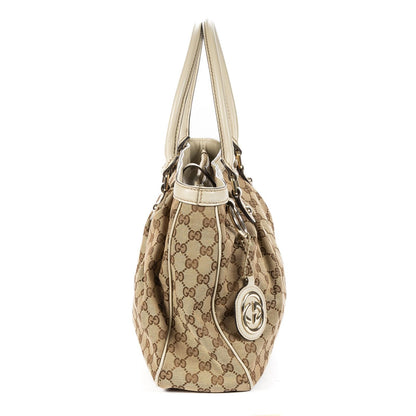 Gucci Mini Tote Beige Ivory GG Canvas — view 4