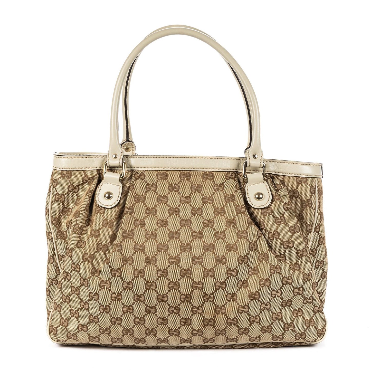 Gucci Mini Tote Beige Ivory GG Canvas — view 5