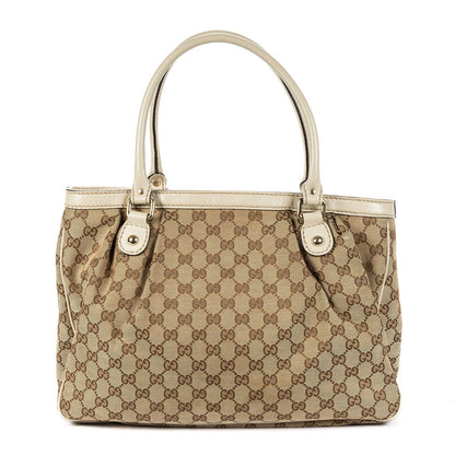 Gucci Mini Tote Beige Ivory GG Canvas — view 5