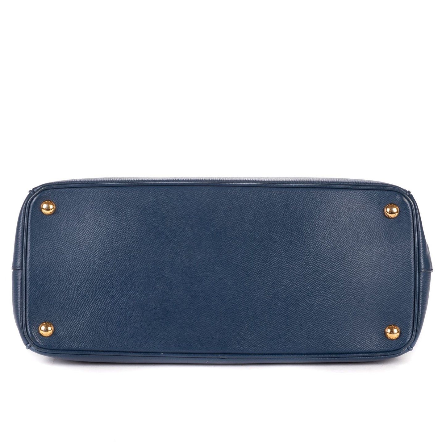Prada Largedouble Zip Galleria Tote Navy Saffiano Leather — view 6