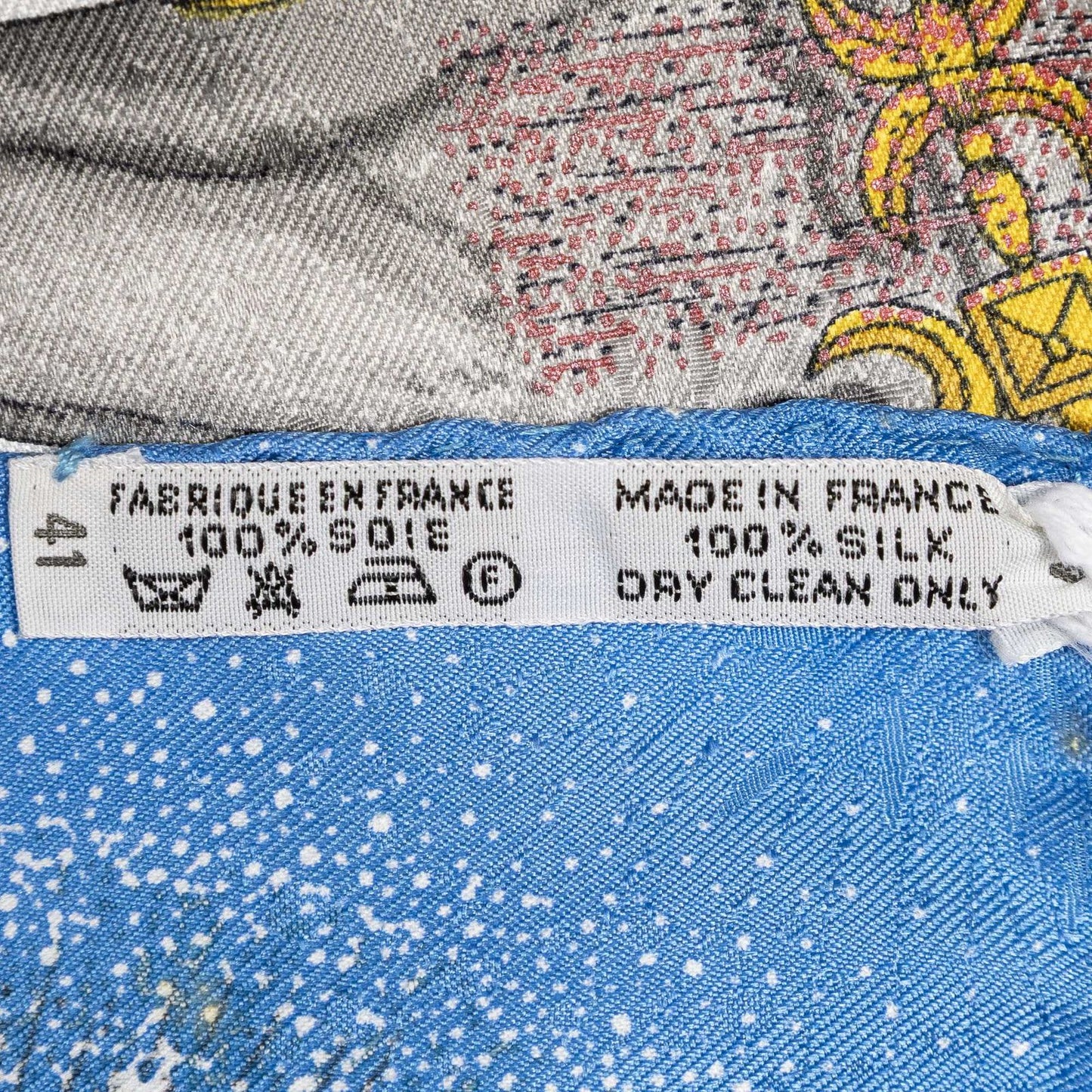 Hermes Scarf Blue Green Jacquardsilk — view 5