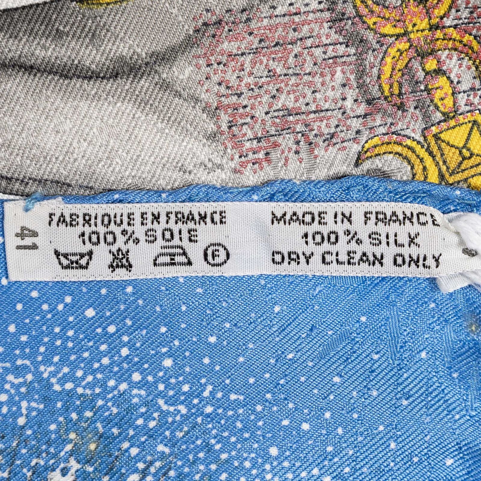 Hermes Scarf Blue Green Jacquardsilk — view 5