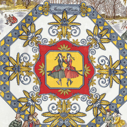 Hermes Scarf Red Blue White 100% Jacquardsilk — view 3
