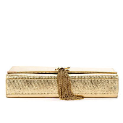 Saint Laurent Kate Wallet on Chain Metallicgold Spikecalfskin Leather Shoulder — view 6