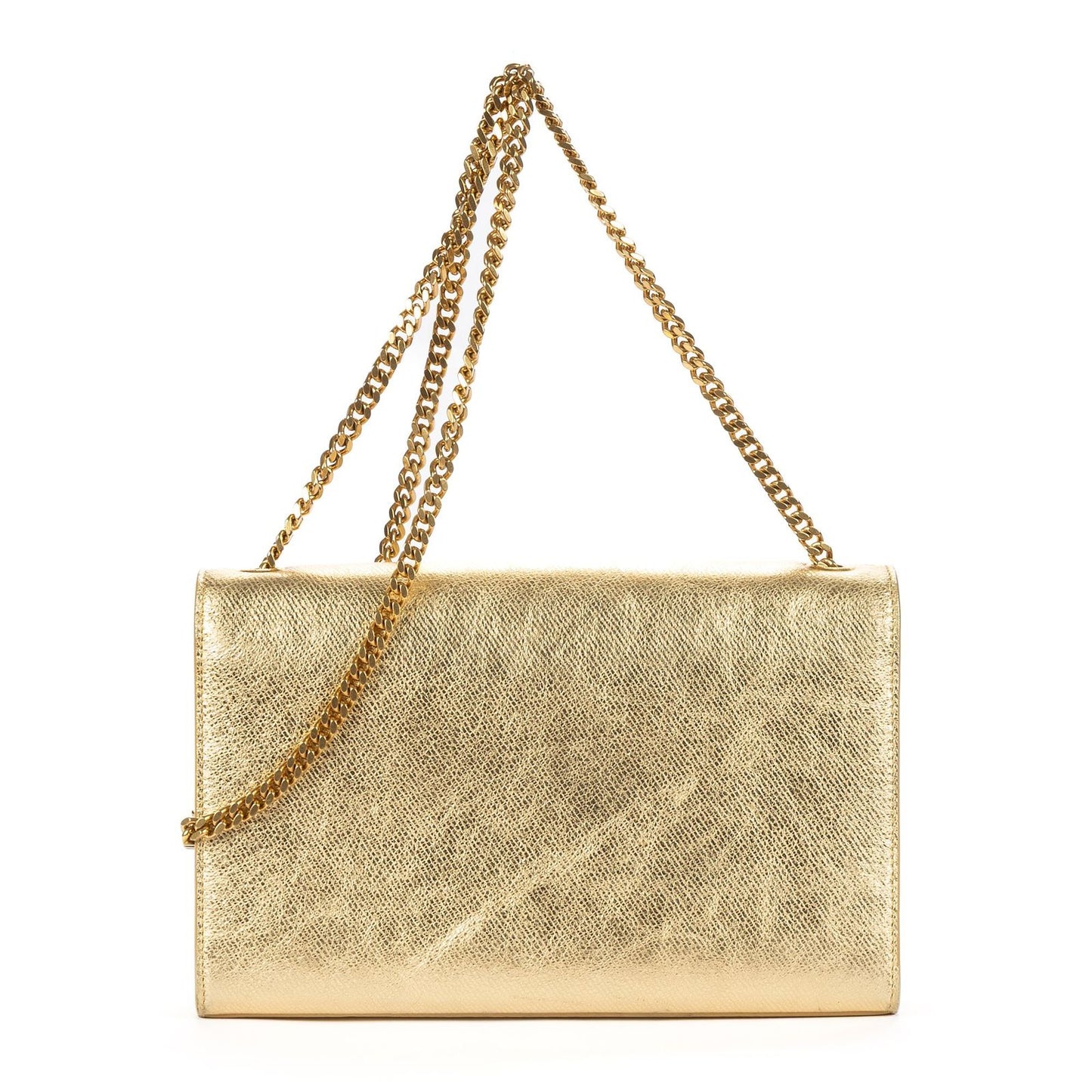 Saint Laurent Kate Wallet on Chain Metallicgold Spikecalfskin Leather Shoulder — view 5