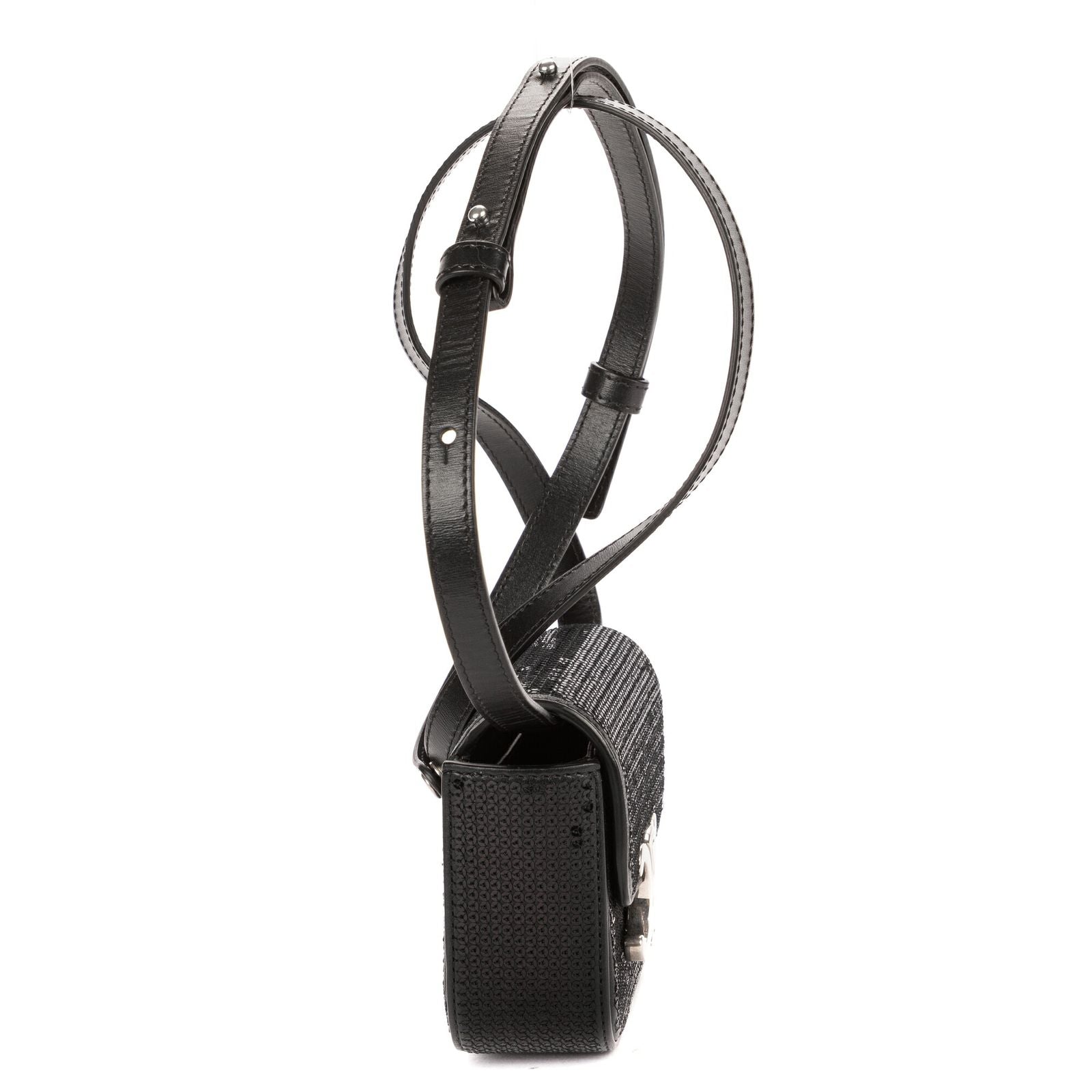 Celine Mini Claude Black Matelasse Calfskin Shoulder — view 4
