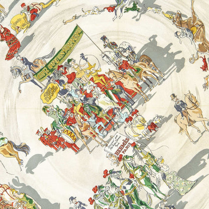 Hermes Scarf Gray Ivory Green 100% Twillsilk — view 3