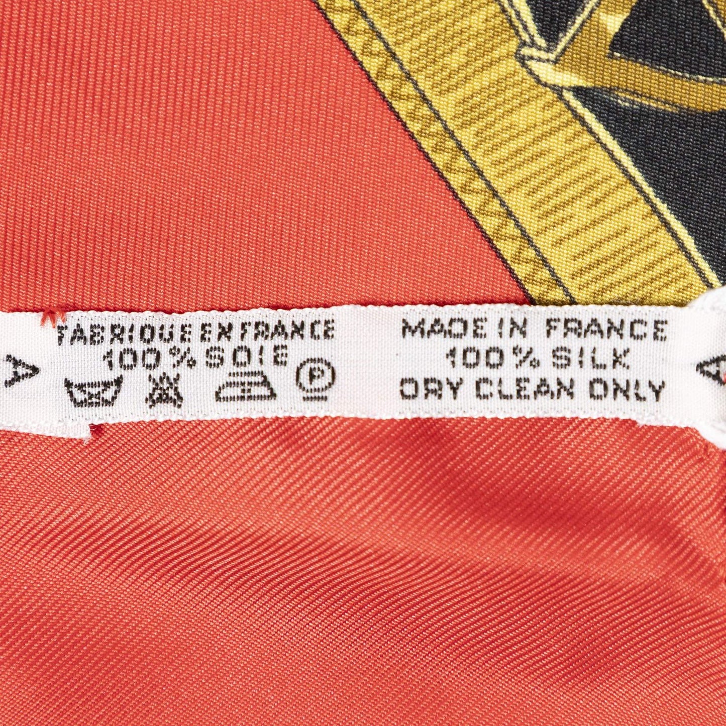 Hermes Scarf Red Black 100% Twillsilk — view 5
