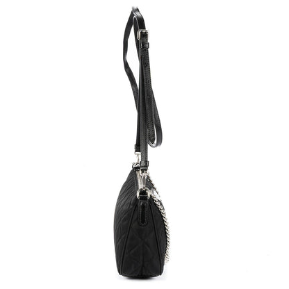 Prada Chain Shoulder Black Nylon Canvas — view 4