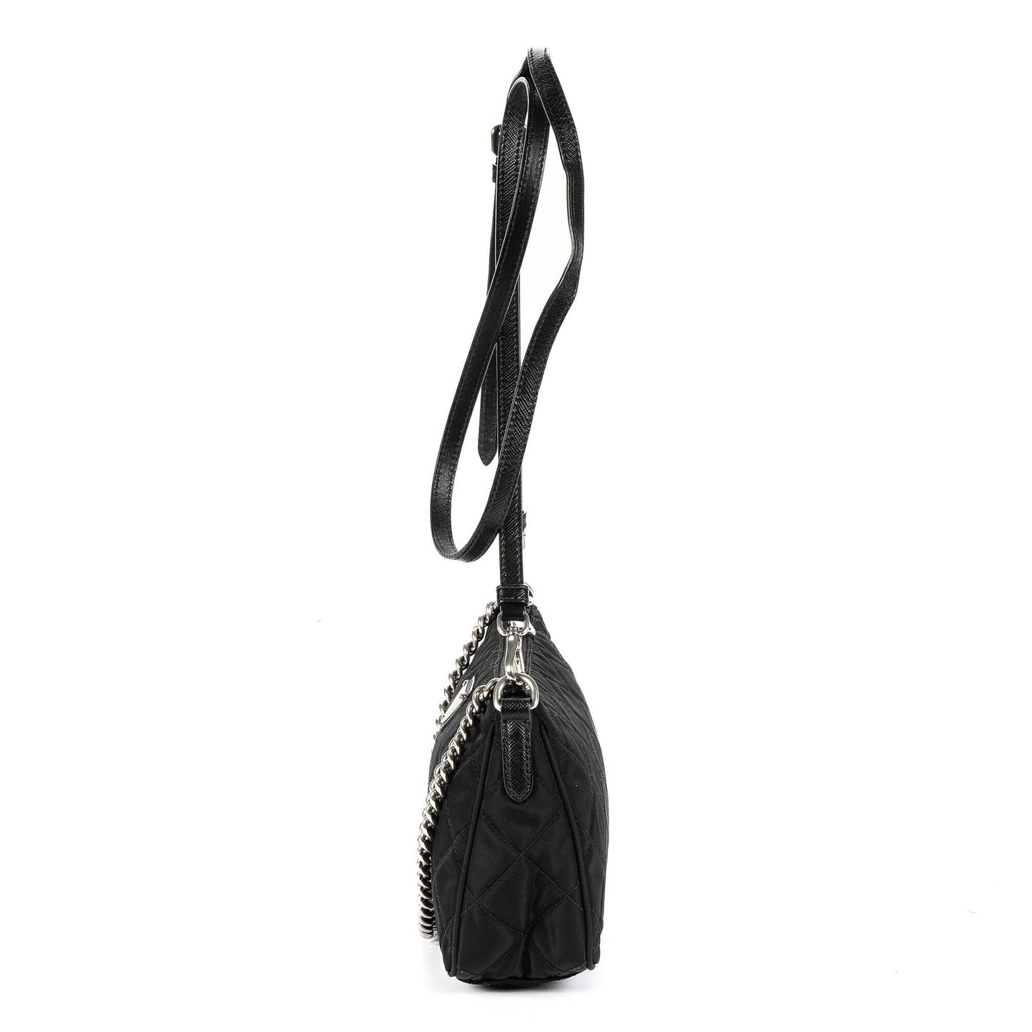 Prada Chain Shoulder Black Nylon Canvas — view 3