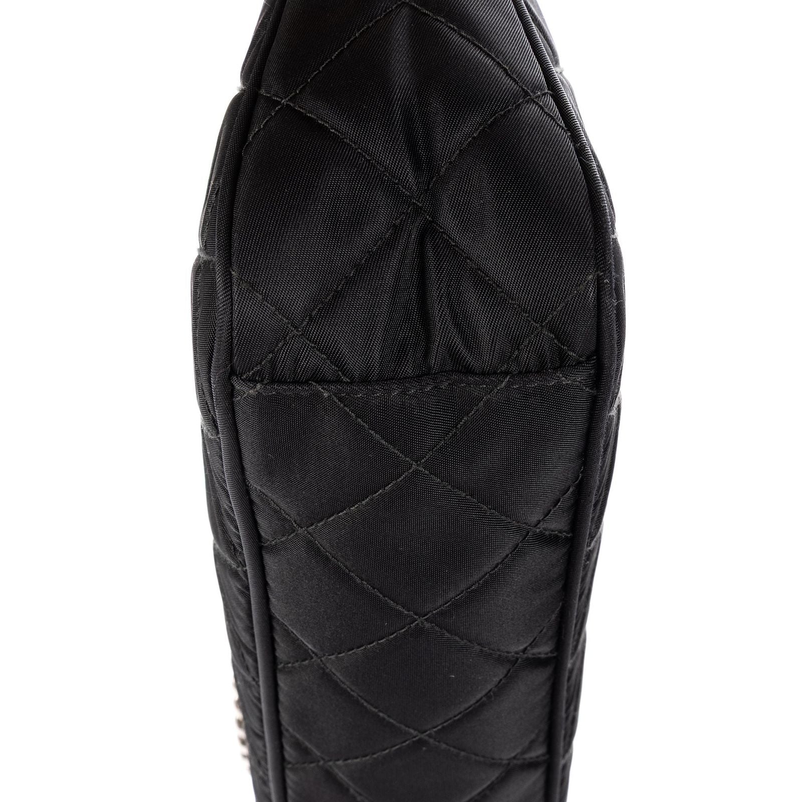 Prada Chain Shoulder Black Nylon Canvas — view 7
