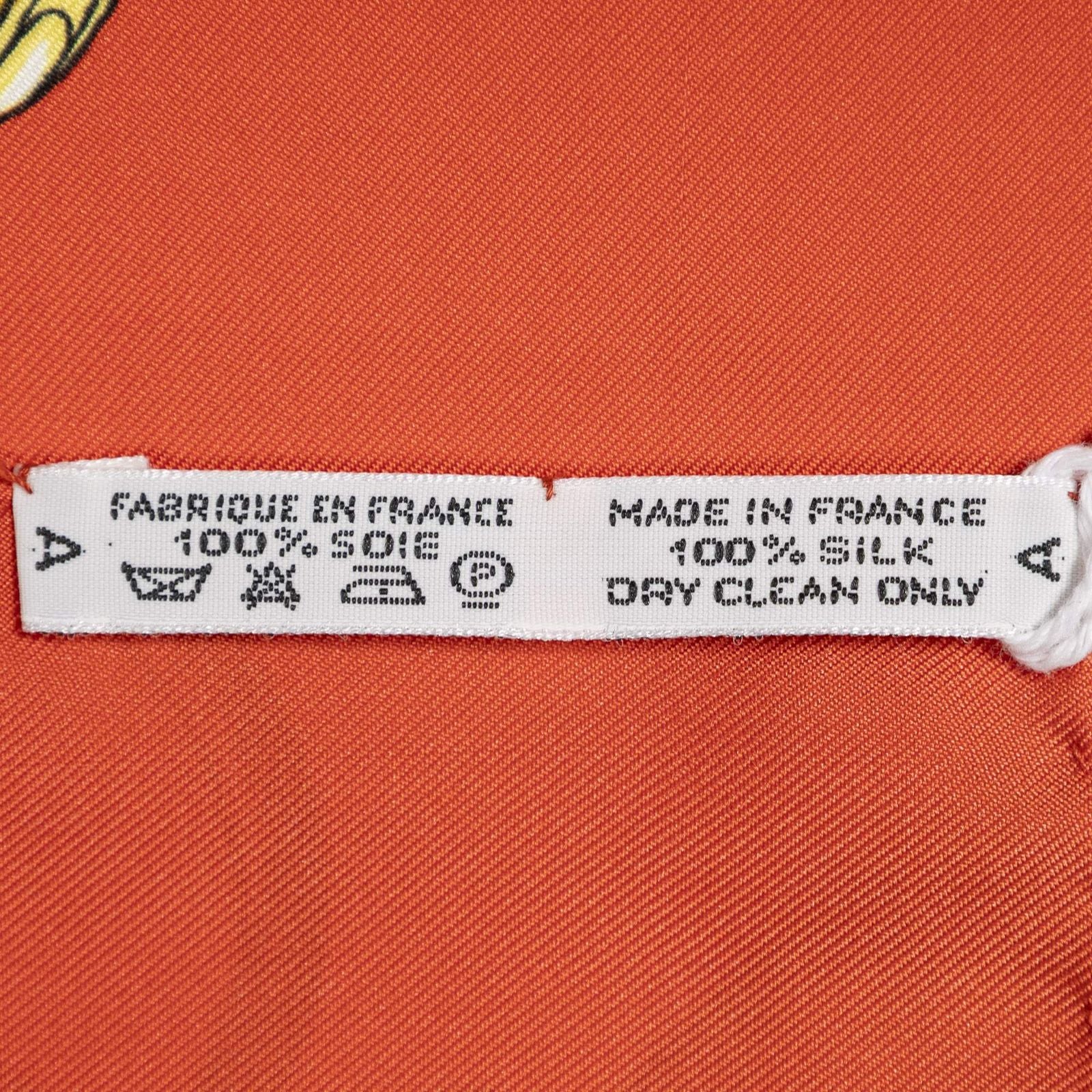 Hermes Scarf Red White 100% Twillsilk — view 5