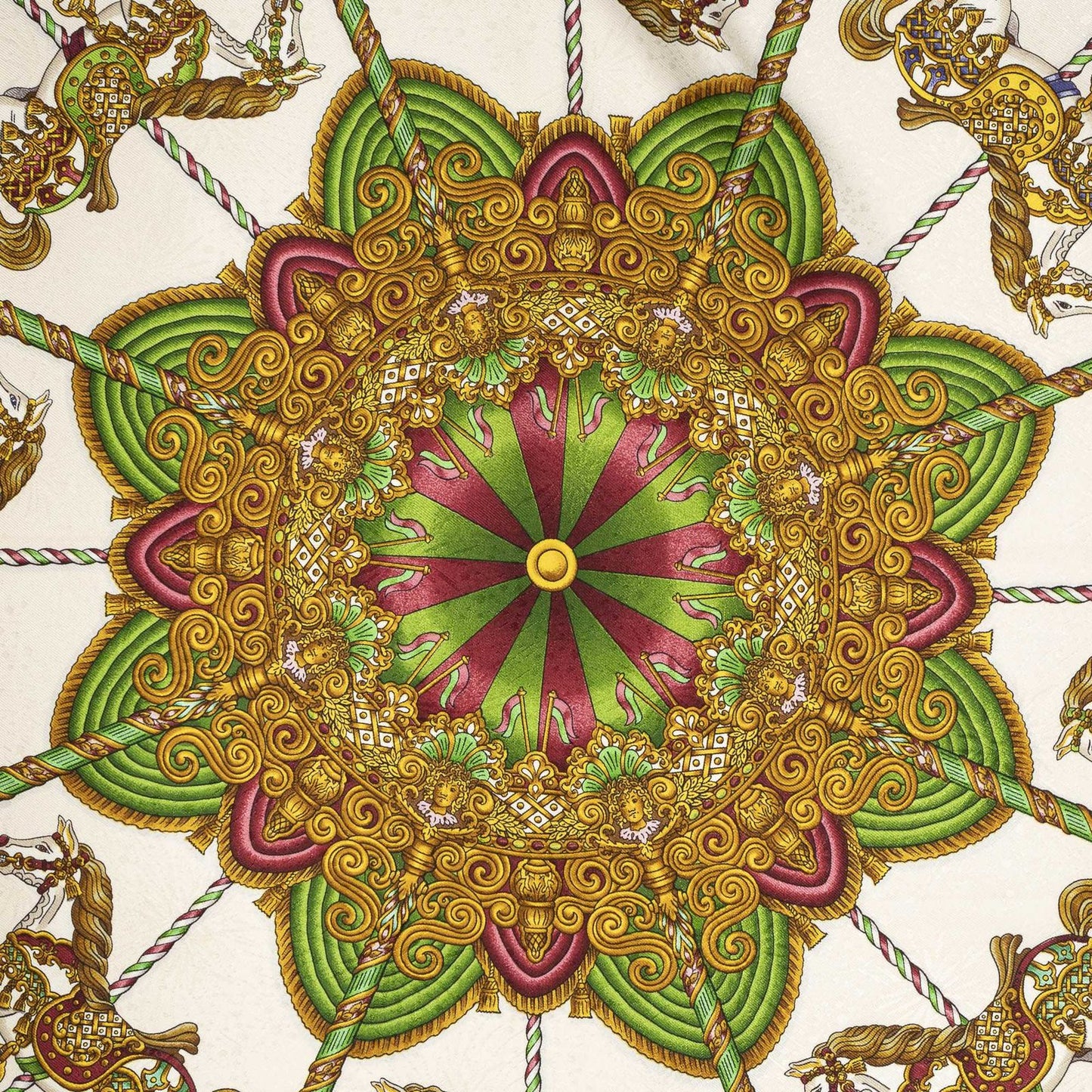 Hermes Scarf White 100% Jacquardsilk — view 3
