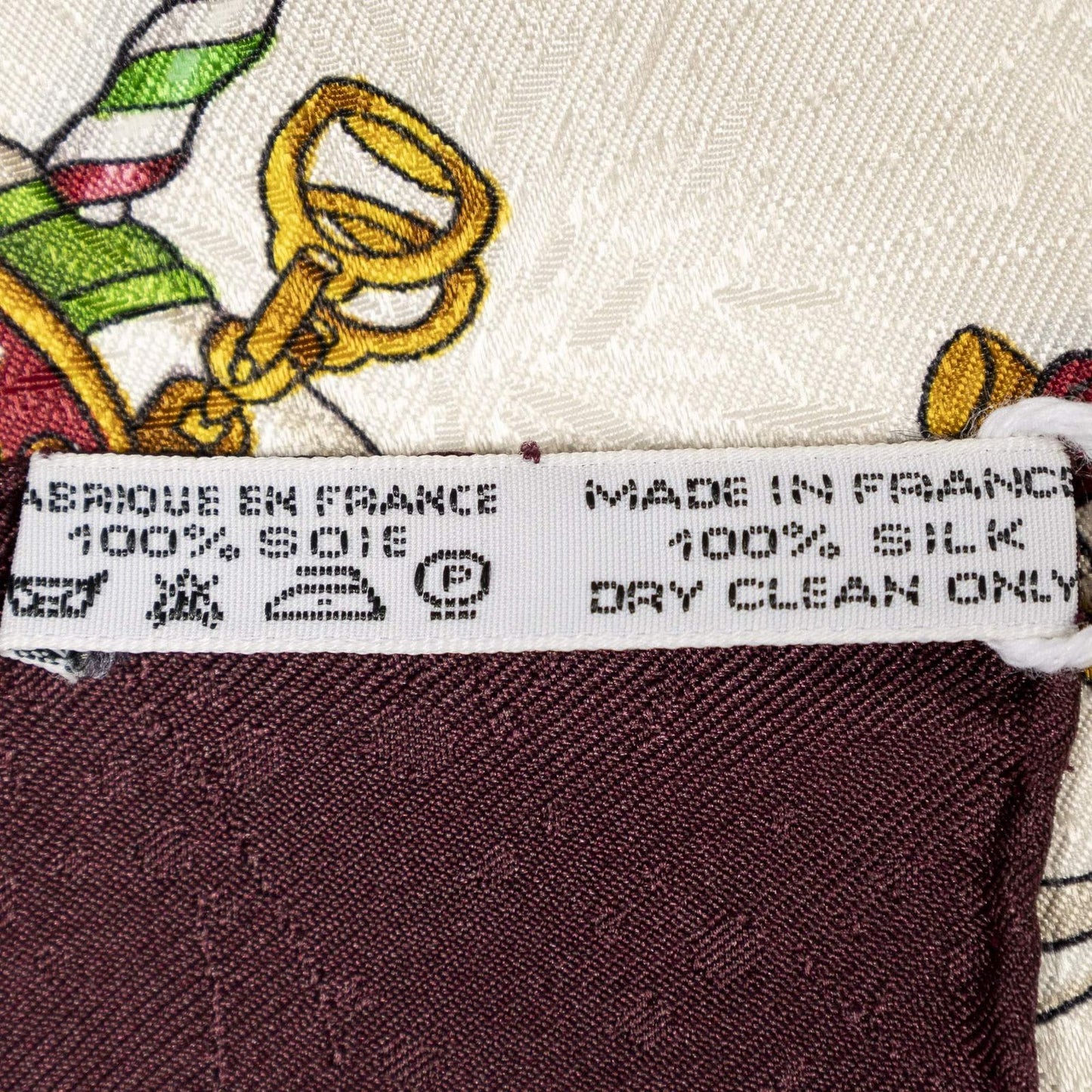Hermes Scarf White 100% Jacquardsilk — view 5