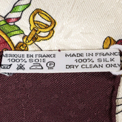 Hermes Scarf White 100% Jacquardsilk — view 5
