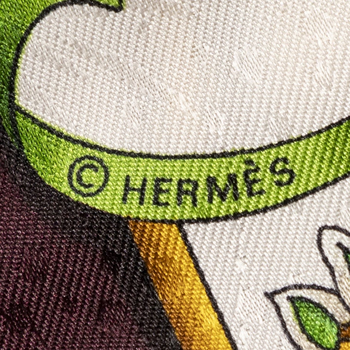 Hermes Scarf White 100% Jacquardsilk — view 4