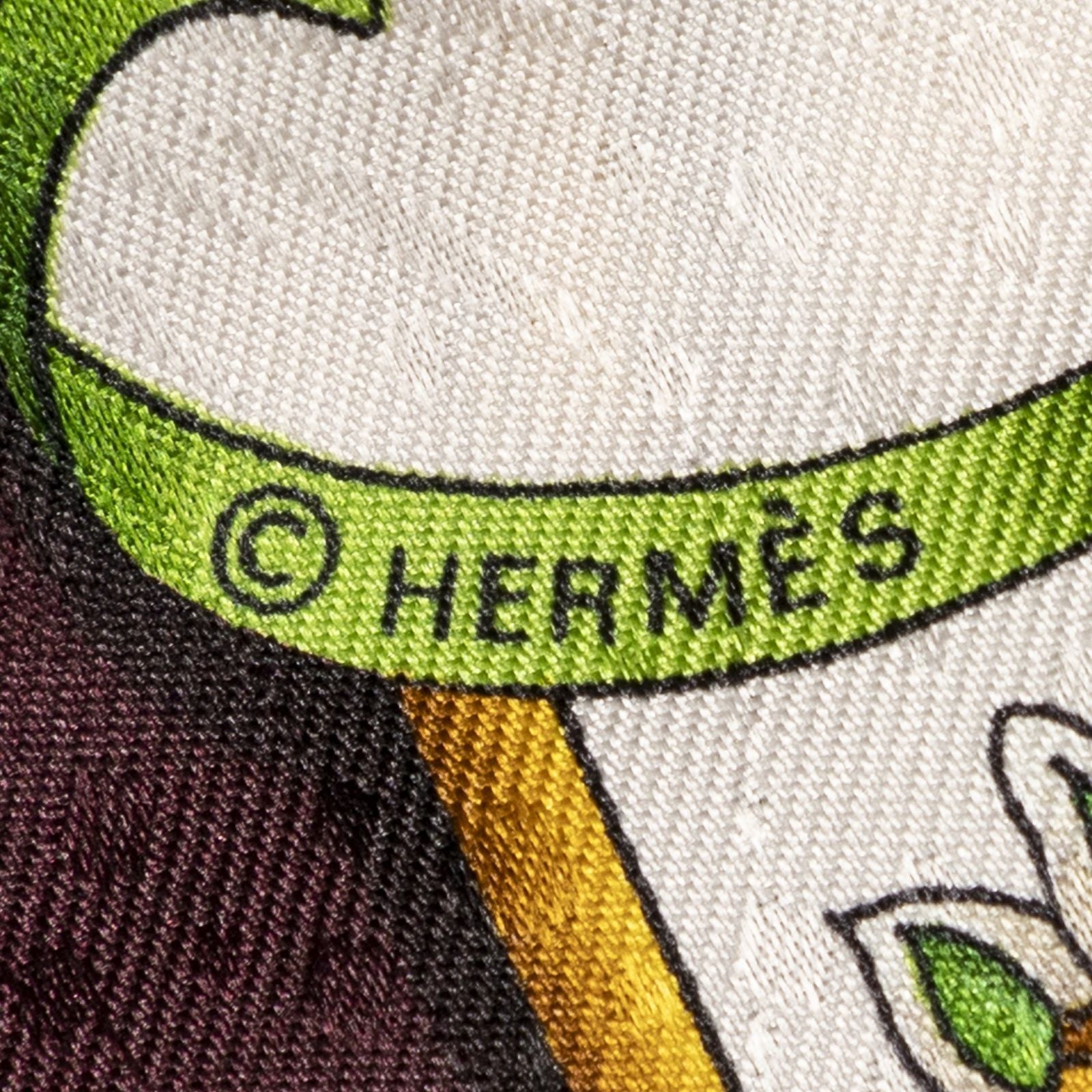 Hermes Scarf White 100% Jacquardsilk — view 4