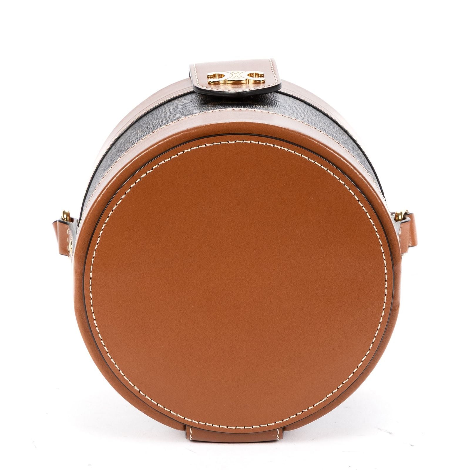 Celine Small Tambour Crossbody Darkbrown Tantriomphe Canvas — view 6