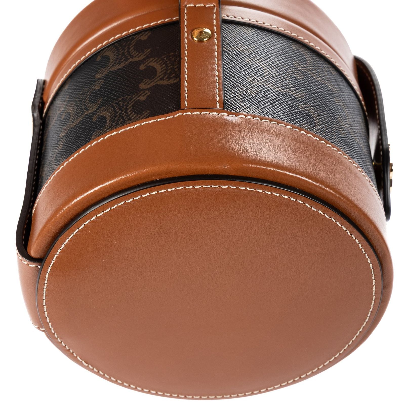 Celine Small Tambour Crossbody Darkbrown Tantriomphe Canvas — view 7