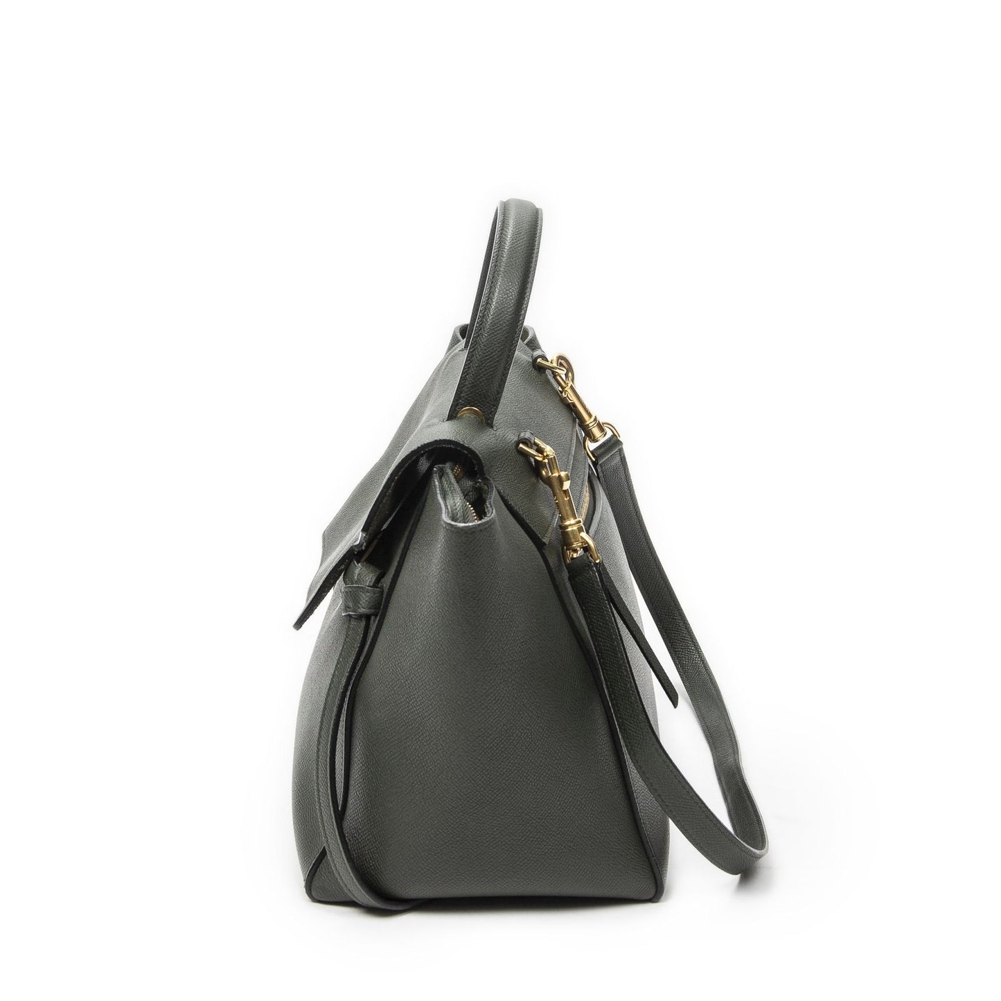 Celine Minibelt Darkgreen Grain Calf Leather Handbag — view 3