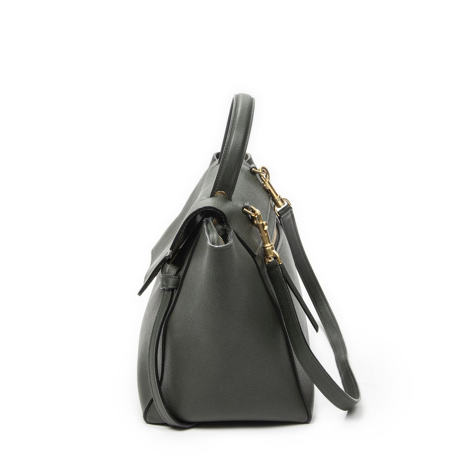Celine Minibelt Darkgreen Grain Calf Leather Handbag — view 3
